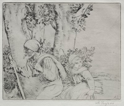Terugkeer van het veld Le Retour des Champs-2e plaat door Alphonse Legros