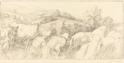 Terugkeer van de Boeren (Le retour des paysans) door Alphonse Legros
