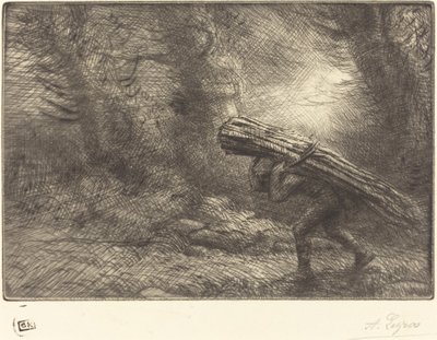 Terugkeer naar het huisje door Alphonse Legros