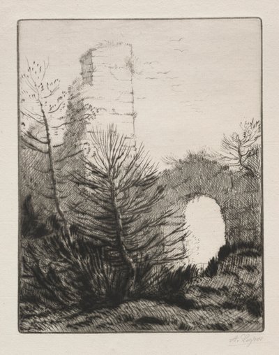 Ruïnes van een Klooster door Alphonse Legros