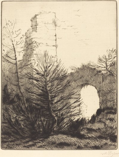 Ruïnes van een Klooster door Alphonse Legros