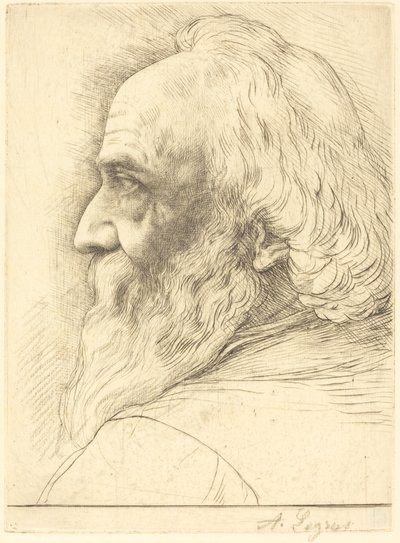 Zelfportret, 12e plaat door Alphonse Legros