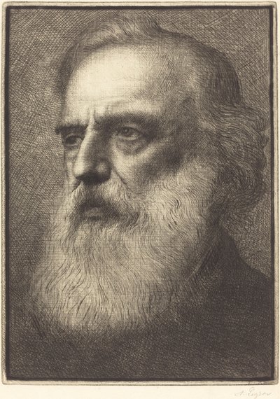 Zelfportret, 4e plaat door Alphonse Legros