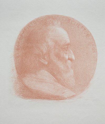 Zelfportret, Medaillon nr. 2 11e Plaat door Alphonse Legros