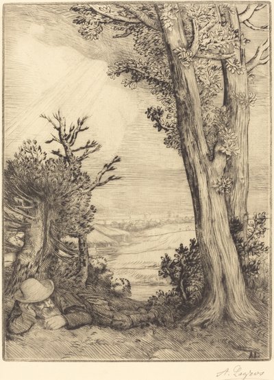 Siësta op het platteland door Alphonse Legros