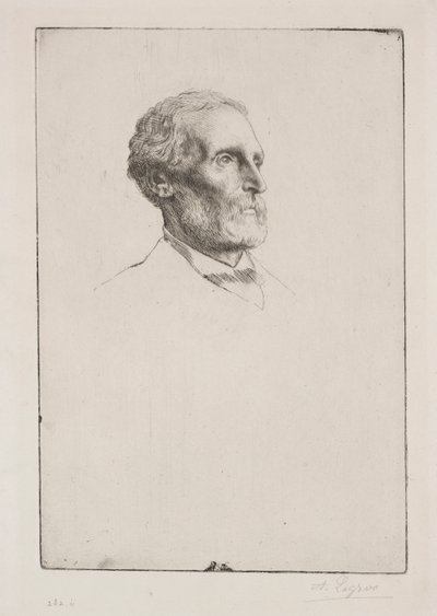 Sir Frederick W. Burton door Alphonse Legros