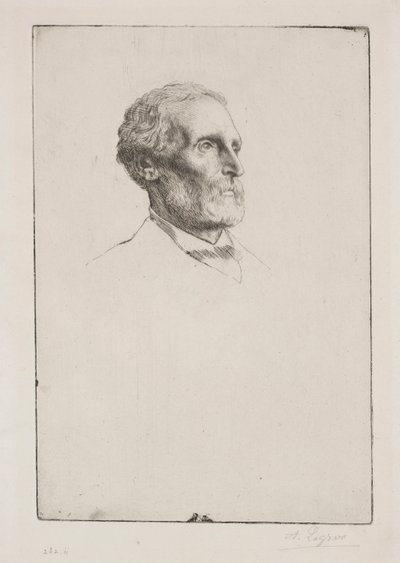 Sir Frederick W. Burton door Alphonse Legros