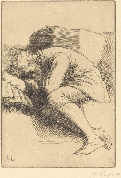 Slaper (Un dormeur) door Alphonse Legros