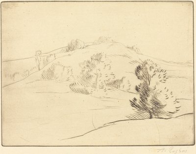 Kleine Heuvel door Alphonse Legros
