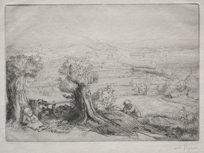 Herinnering aan een vallei in Bourgondië door Alphonse Legros