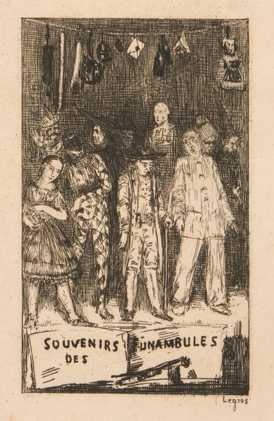 Souvenirs des Funambules (Herinneringen aan de Koorddansers) door Alphonse Legros