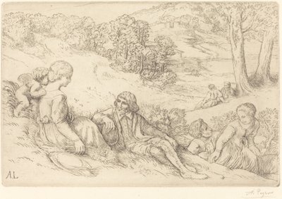 Lente (Le printemps) door Alphonse Legros