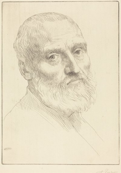 Studie voor een mannenhoofd door Alphonse Legros