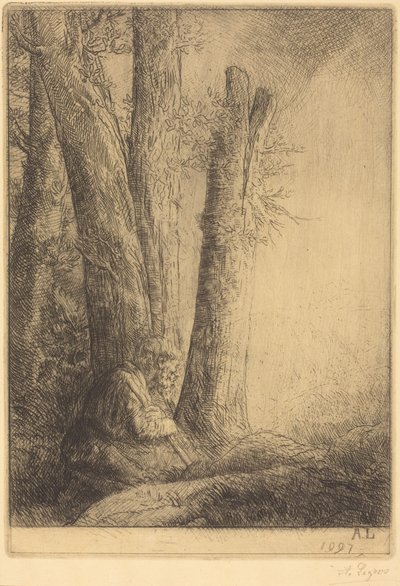 Studie voor De verloren zoon door Alphonse Legros