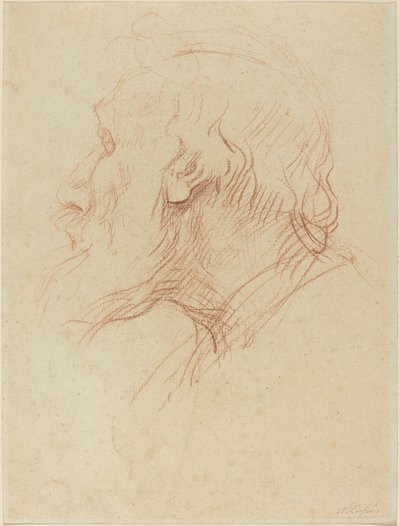 Studie van een bedelaar door Alphonse Legros
