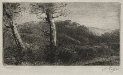 Zonsondergang door Alphonse Legros