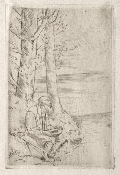 De blinde bedelaar door Alphonse Legros