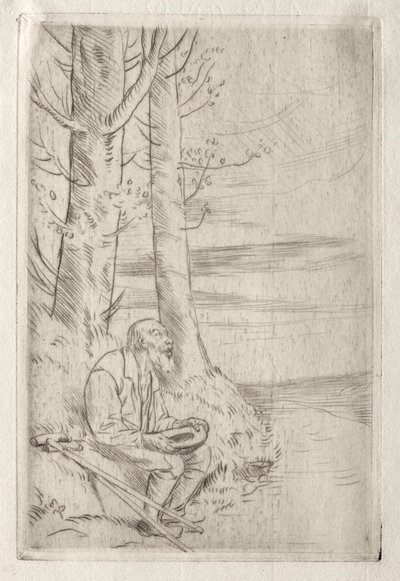 De blinde bedelaar door Alphonse Legros