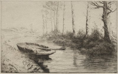 Het kanaal, ochtend door Alphonse Legros