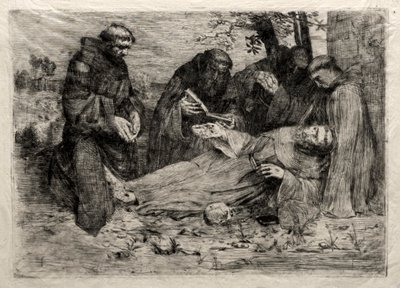 De Dood van Sint Franciscus door Alphonse Legros