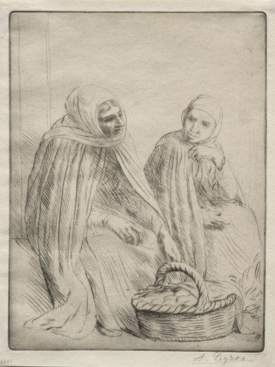 De eierhandelaren (1e plaat) door Alphonse Legros