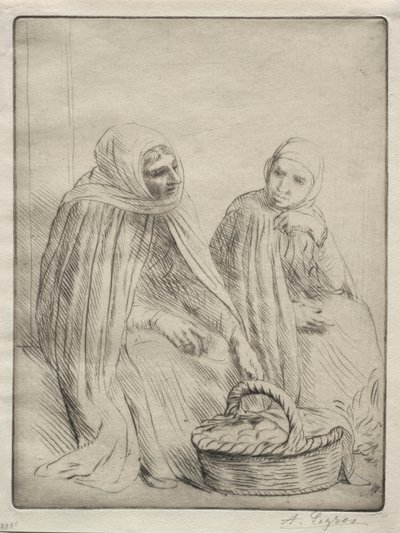 De eierhandelaren 1e plaat door Alphonse Legros