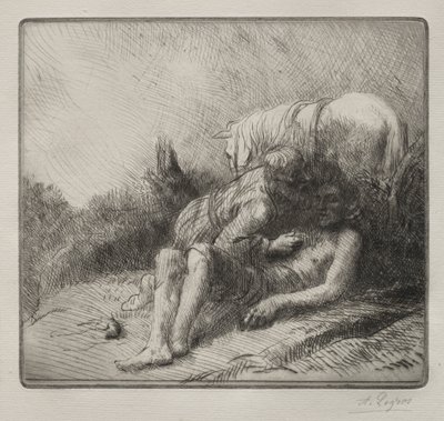 De barmhartige Samaritaan door Alphonse Legros