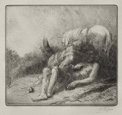 De Barmhartige Samaritaan door Alphonse Legros