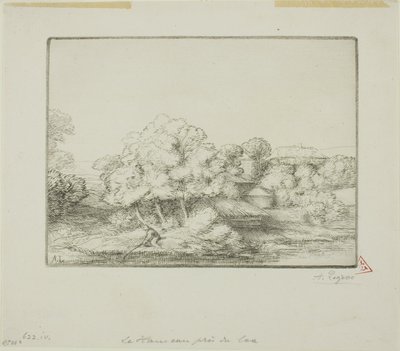 Het Dorp bij het Meer door Alphonse Legros