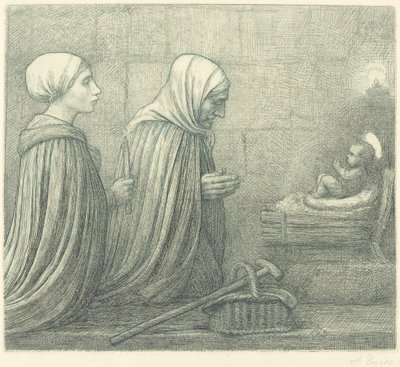 De kribbe door Alphonse Legros