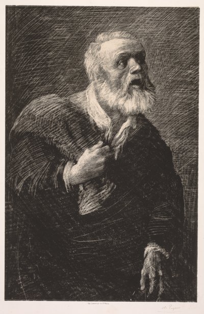 De Nachtomroeper door Alphonse Legros