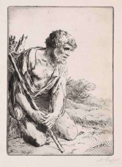 De verloren zoon (3e plaat) door Alphonse Legros