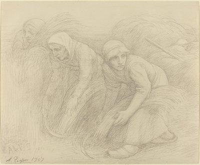 De maaiers door Alphonse Legros