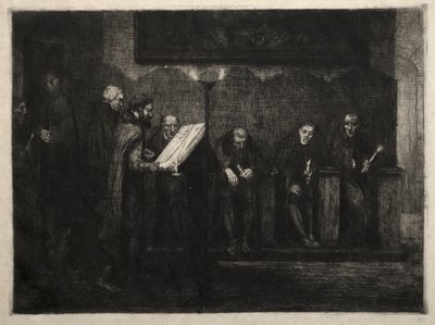 De Spaanse zangers door Alphonse Legros