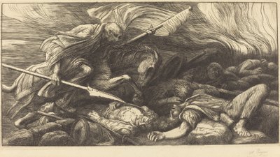 De triomf van de dood: Na de strijd door Alphonse Legros