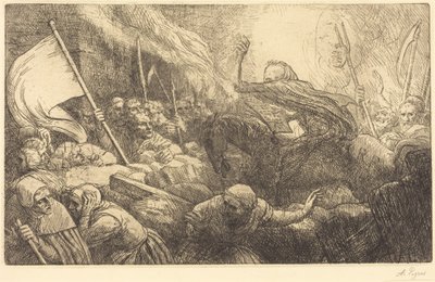 De triomf van de dood: proclamatie door Alphonse Legros