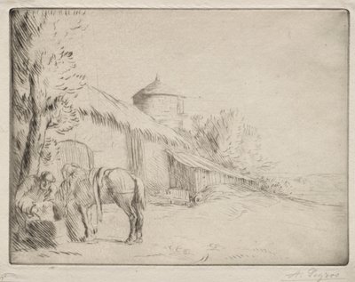 De waterplaats (2e plaat) door Alphonse Legros