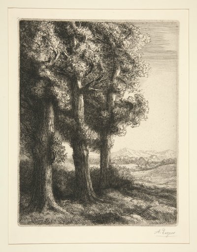 De drie bomen door Alphonse Legros