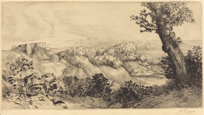 Top van de heuvel Le haut de la colline door Alphonse Legros