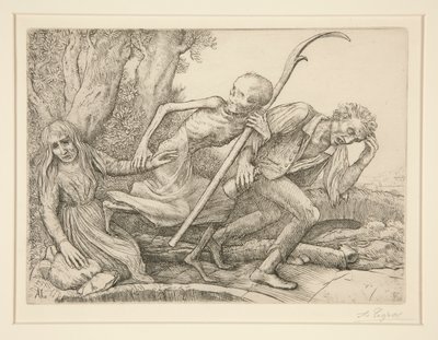 Triomf van de Dood: De Dood Trekt door Alphonse Legros