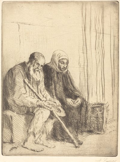 Twee Bedelaars (Les deux mendiants) door Alphonse Legros