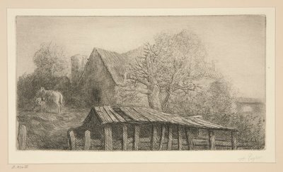 Een oude herberg door Alphonse Legros