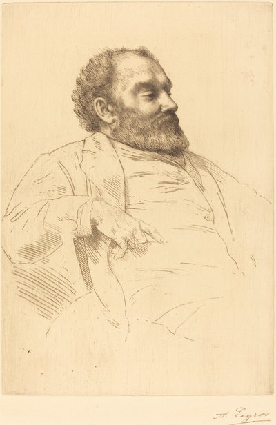 Val Prinsep, R.A. door Alphonse Legros