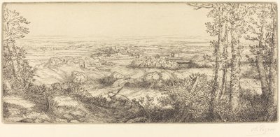Vallei in Bourgogne Une vallee en Bourgogne door Alphonse Legros