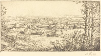 Vallei in Bourgogne door Alphonse Legros