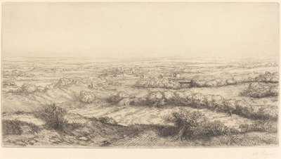Vallei in Bourgogne door Alphonse Legros