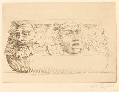 Vaas met grotesken door Alphonse Legros