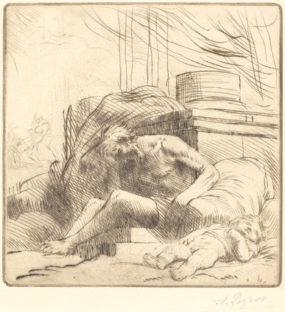 Slachtoffer van een Brand door Alphonse Legros