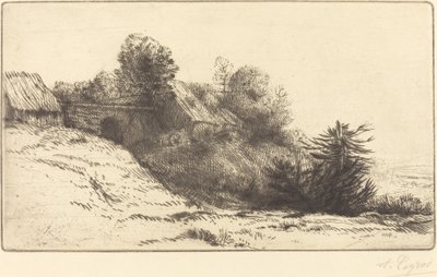 Uitzicht op een boerderij, 2e plaat La ferme du Bienheureux door Alphonse Legros
