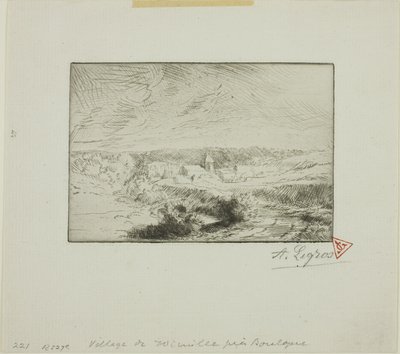 Dorp Wimille, nabij Boulogne door Alphonse Legros